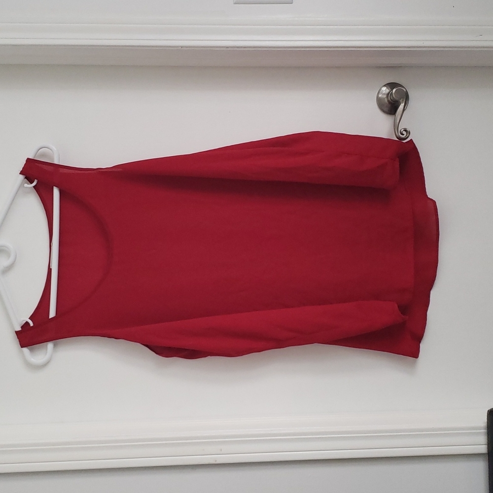 Red sheer tank top xxl from rickis